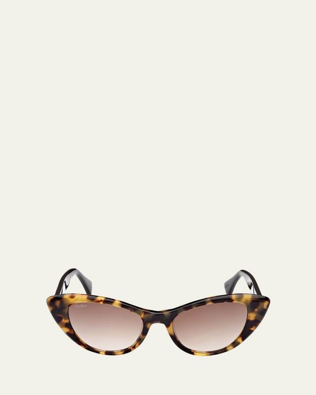Two-Tone Acetate Cat-Eye Sunglasses